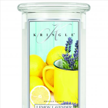  Kringle Candle - Lemon Lavender - duży, klasyczny słoik (623g) z 2 knotami Świeca zapachowa